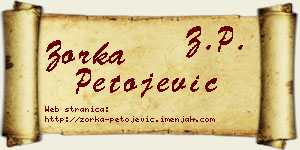 Zorka Petojević vizit kartica